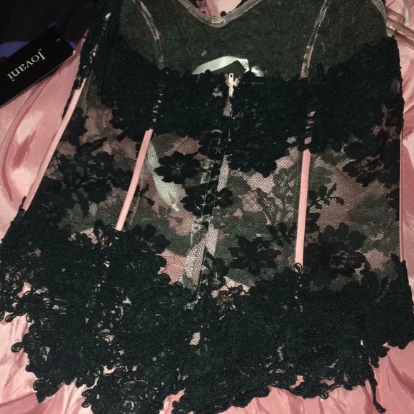 Jovani NEW pink gown with train and scarf size 10 - Picture 5 of 8